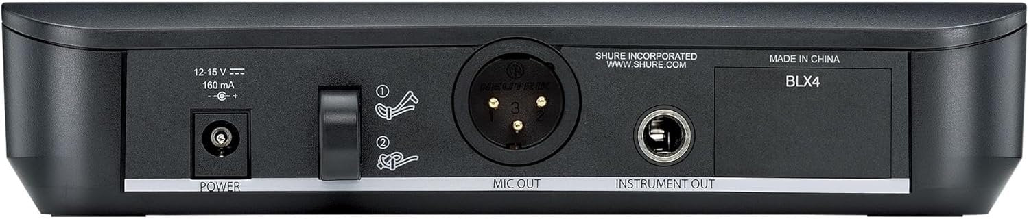 Shure BLX24/SM58 Wireless Microphone System - 14-Hour Battery Life, 300 ft Range, UHF | Includes SM58 Handheld Vocal Mic, Single Channel Receiver | H10 Band (BLX24/SM58-H10)