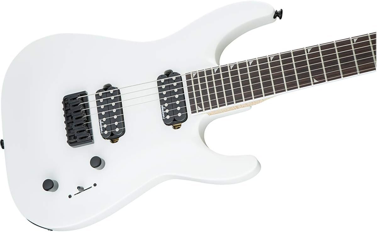 Jackson JS Series Dinky JS32-7 - Snow White with Amaranth Fingerboard