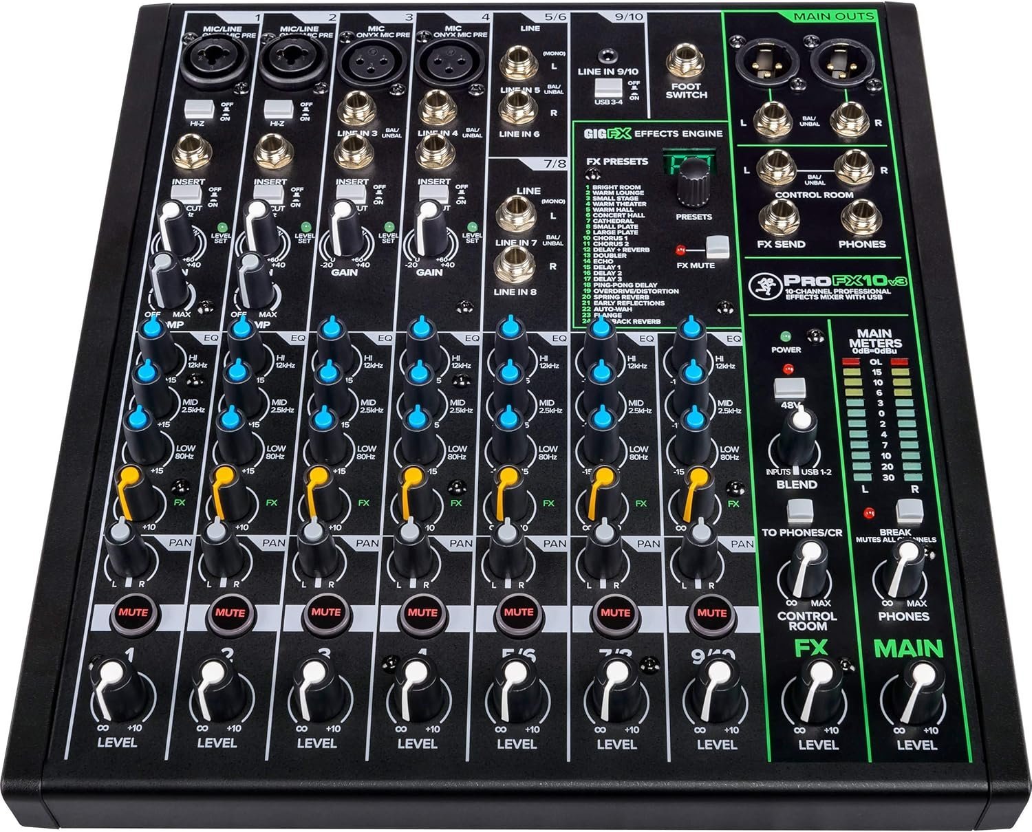 Mackie ProFX10v3 10-channel Mixer with USB and Effects