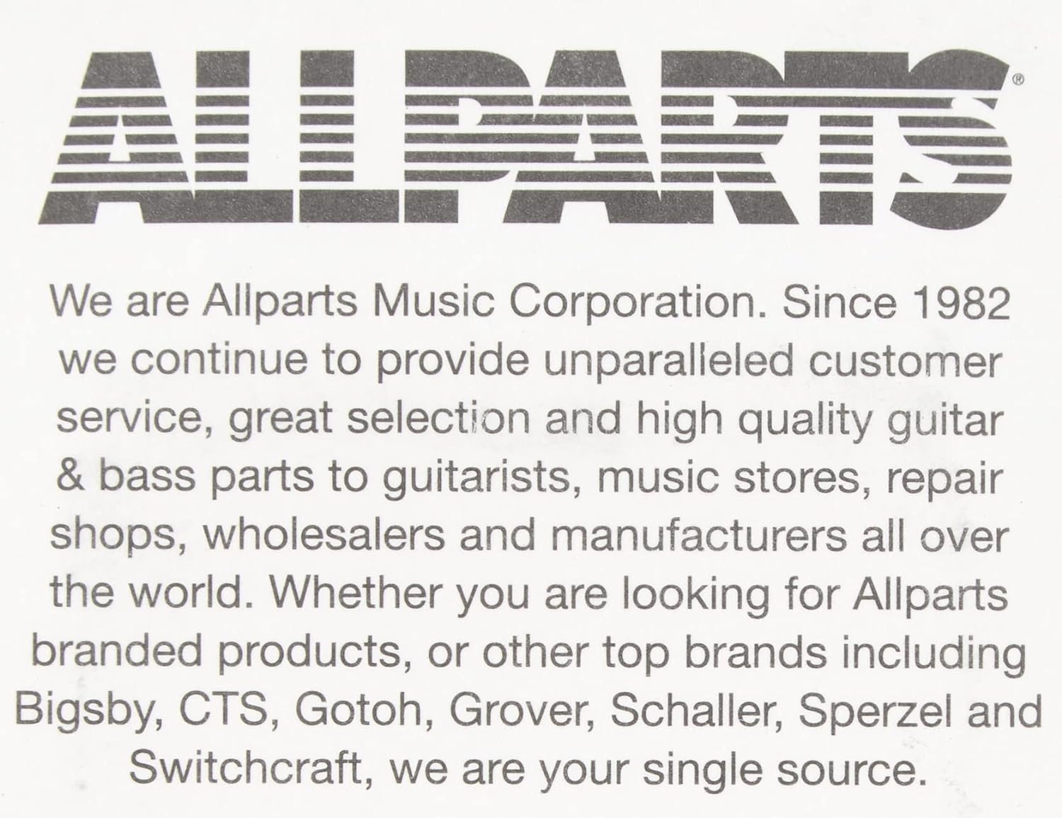 Allparts 500K Audio Pot CTS Split Knurled Shaft