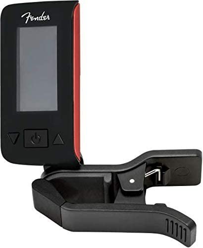 Fender Original Clip-On Tuner for Electric Guitar, Bass Guitar, Mandolin, Ukulele, Violin, and Banjo - Fiesta Red