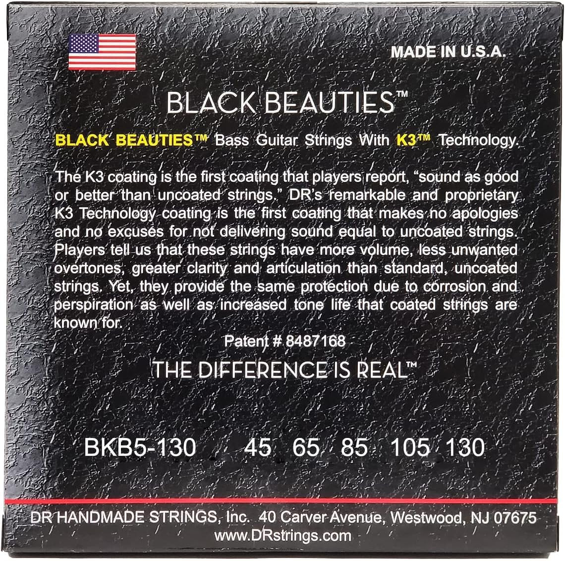 DR Black Beauties Bass 5 Strings 45-130