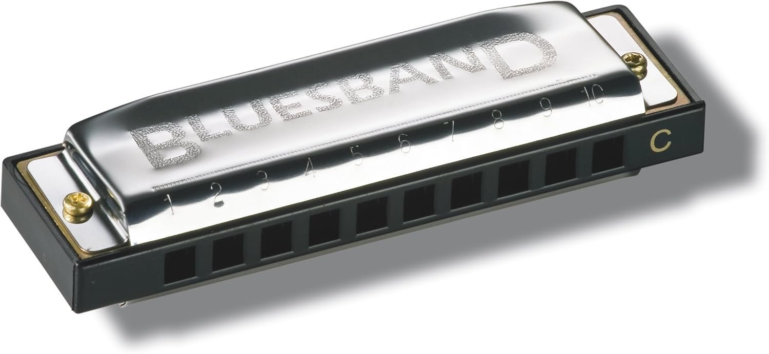 HOHNER Blues Band Harmonica, Key of C, Chrome (1501BX)
