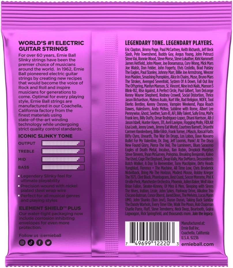 Ernie Ball Power Slinky Nickel Wound Electric Guitar Strings - 11-48 Gauge