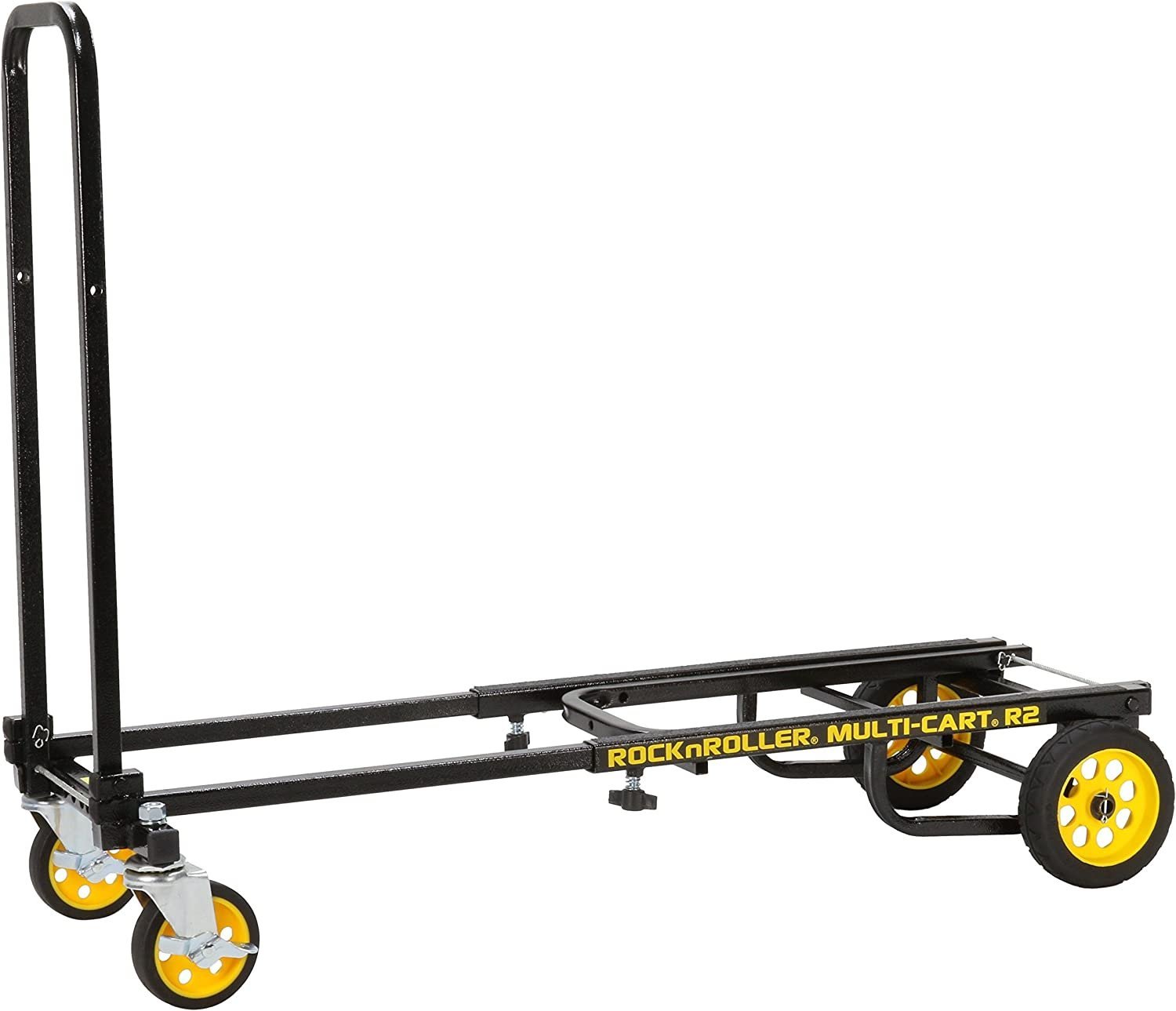 Rock-N-Roller R2RT (Micro) 8-in-1 Folding Multi-Cart/Hand Truck/Dolly/Platform Cart/26" to 39" Telescoping Frame/350 lbs. Load Capacity, Black