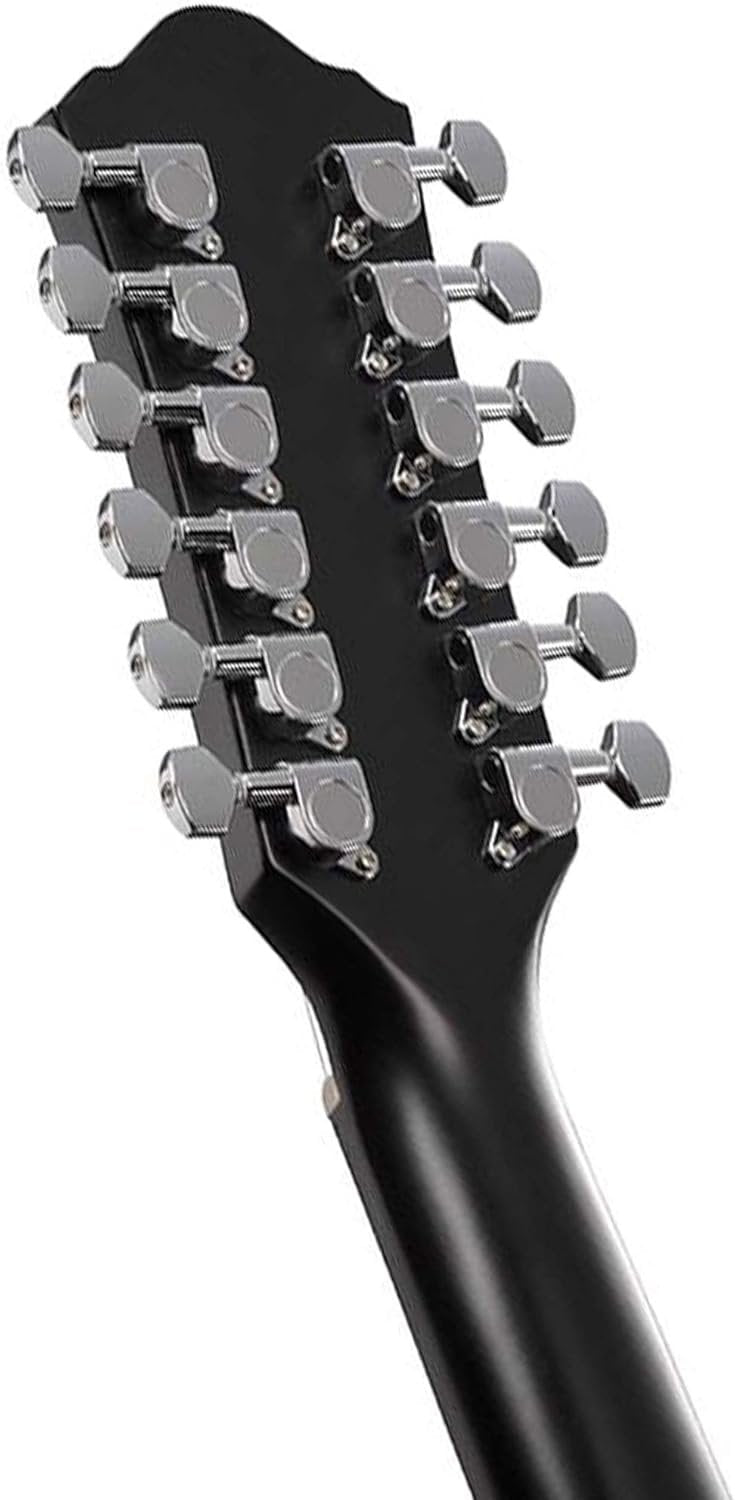 Ibanez AEG5012 AEG Series Single-Cutaway 12-String Acoustic-Electric Guitar, Black