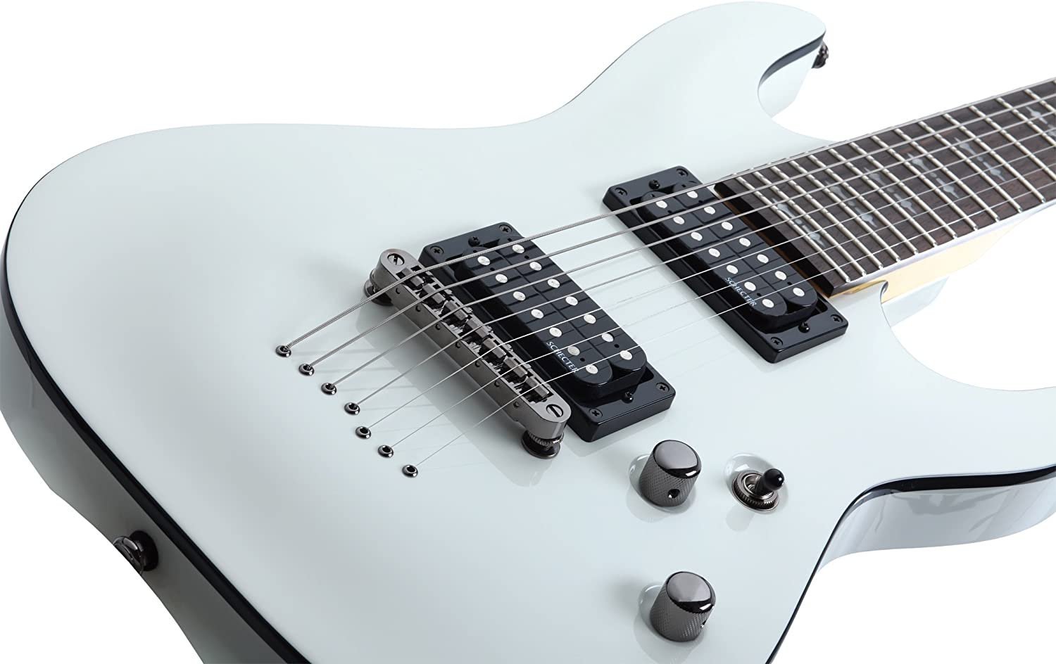 Schecter OMEN-7 7-String Electric Guitar, Vintage White