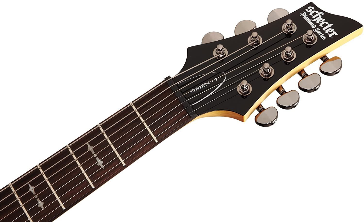 Schecter OMEN-7 7-String Electric Guitar, Vintage White