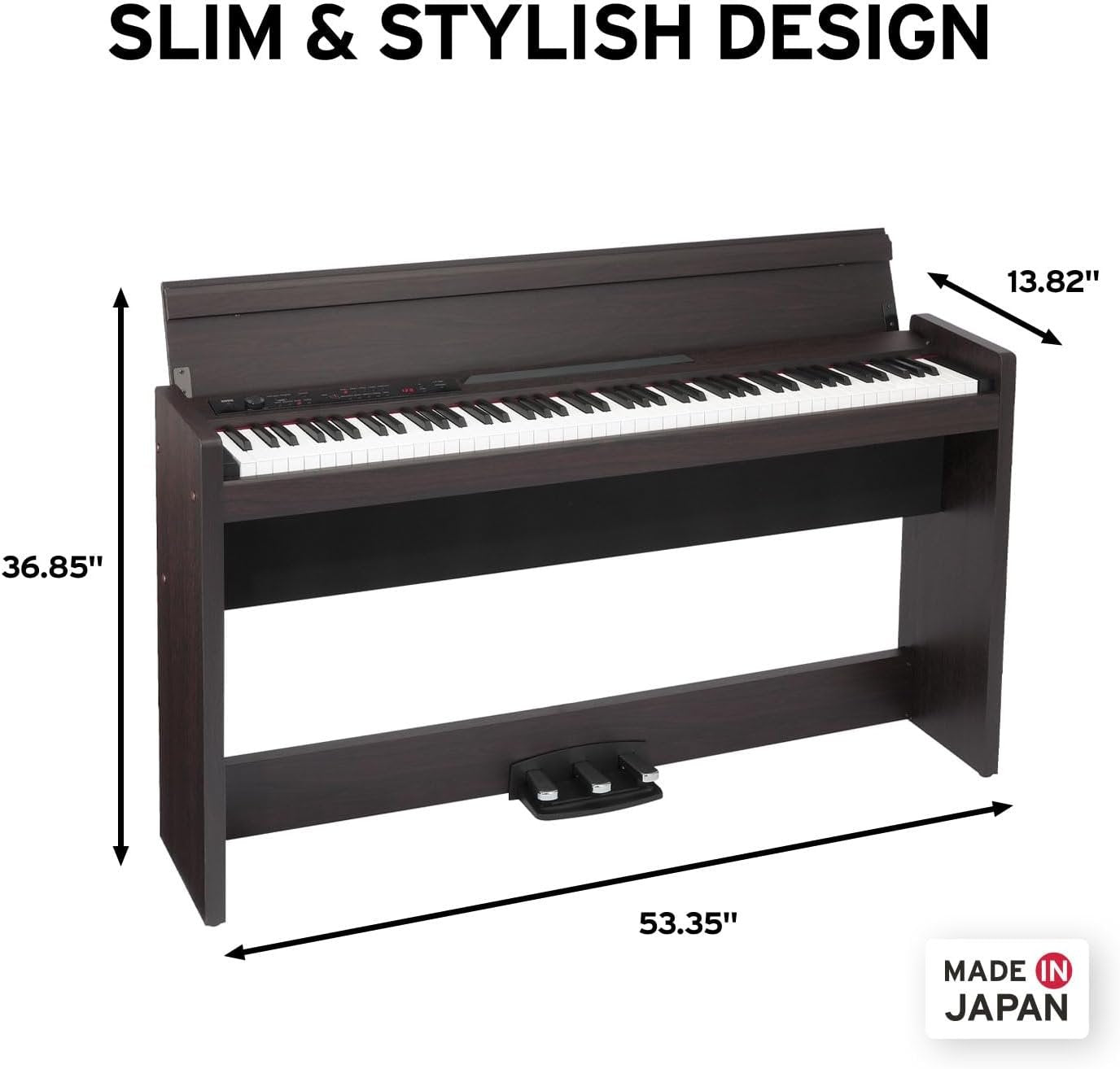 Korg LP380 Digital Piano With Built in Speakers, Stand and 3 Pedal System