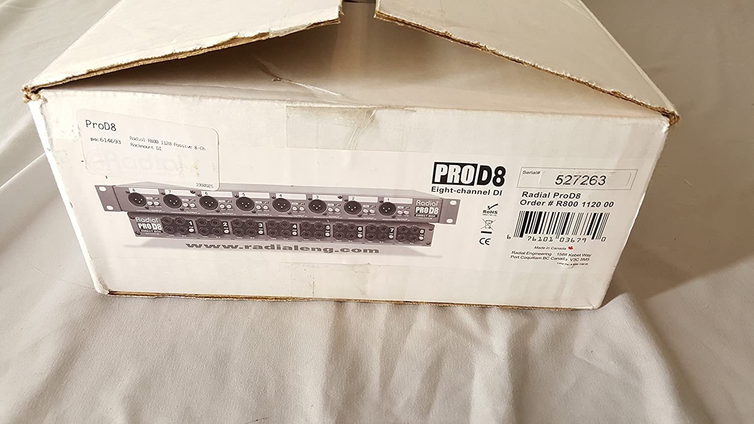 Radial Engineering ProD8 Eight Channel Rackmount DI