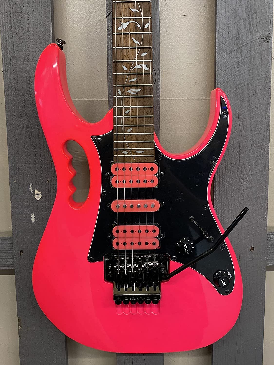 Ibanez Steve Vai Signature Electric Guitar, Rosewood Fretboard, Pink