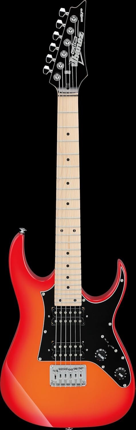 Ibanez GRGM 6 String Solid-Body Electric Guitar, Right, Orange Burst (GRGM21MORB)