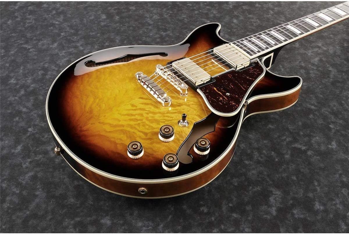 Ibanez AM93QM Artcore Expressionist Semi-Hollow Body Antique Yellow Sunburst