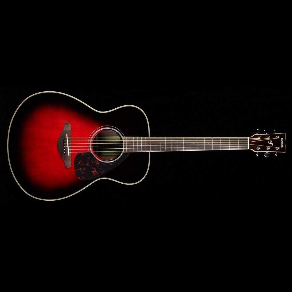 Yamaha FS830 Small Body Solid Top Acoustic Guitar, Dusk Sun Red