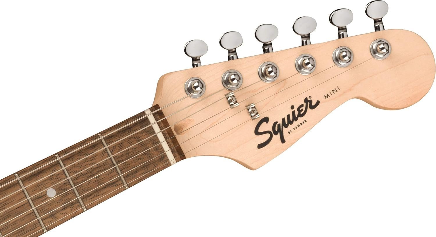 Squier Mini Stratocaster Electric Guitar, Shell Pink, Laurel Fingerboard