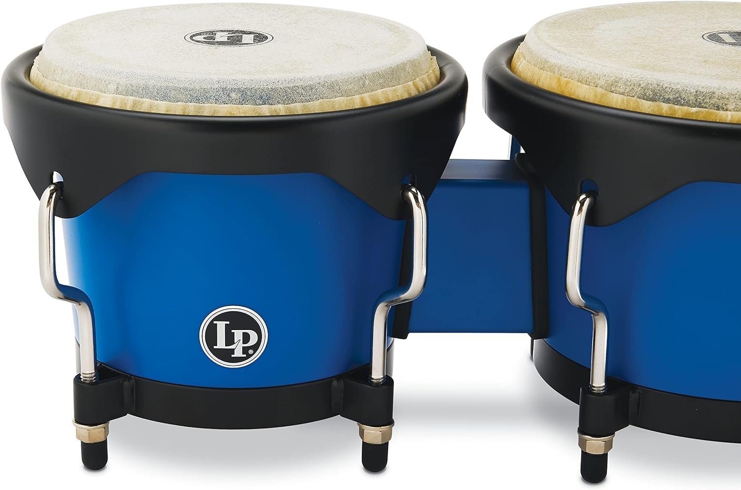 Latin Percussion Discovery Series 6-1/4-inch and 7 1/4-inch Bongo with Free Carrying Bag Drum, Race Car Blue, (LP601D-DB-K)