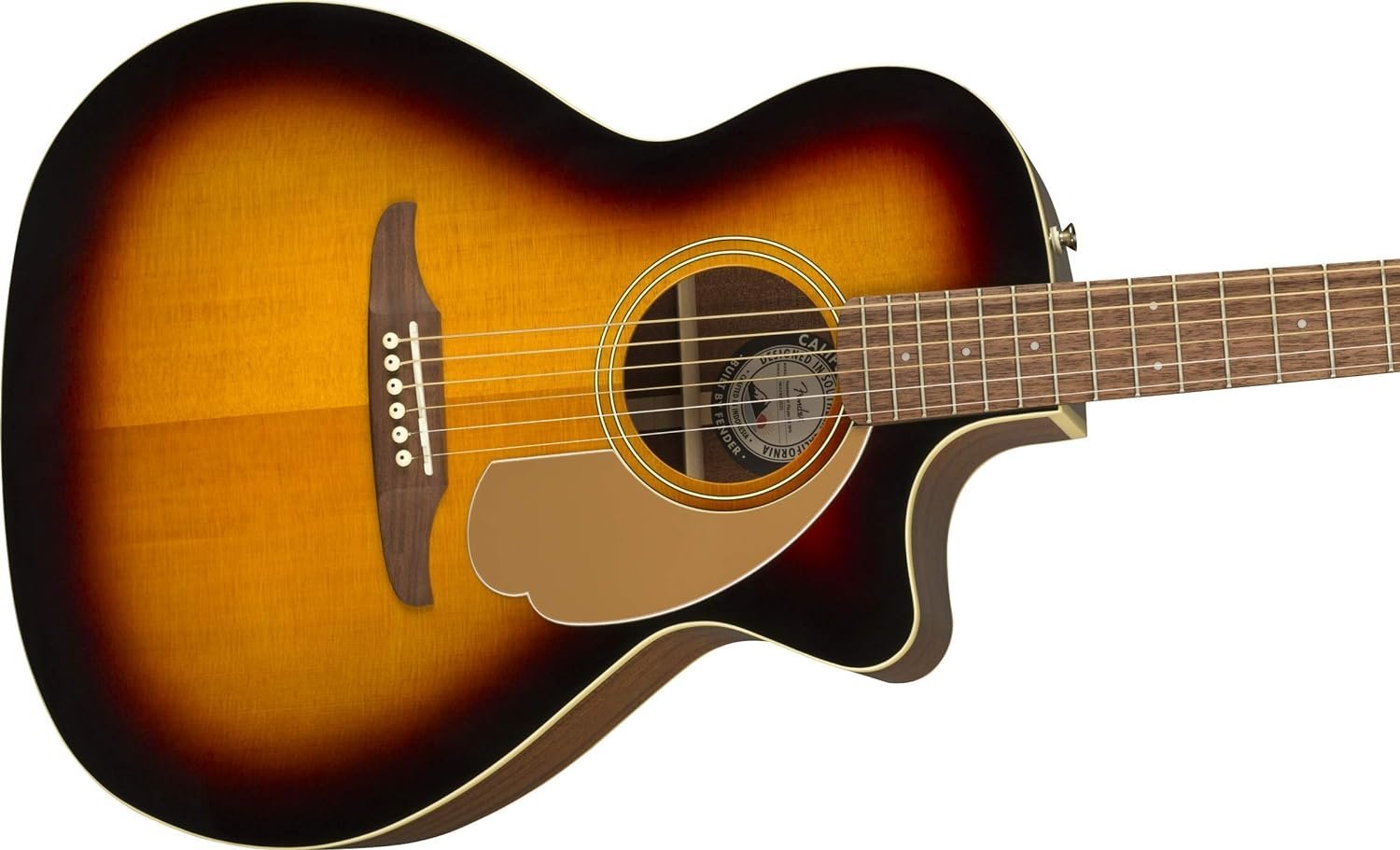 Fender Newporter Player Acoustic Guitar, Sunburst, Walnut Fingerboard