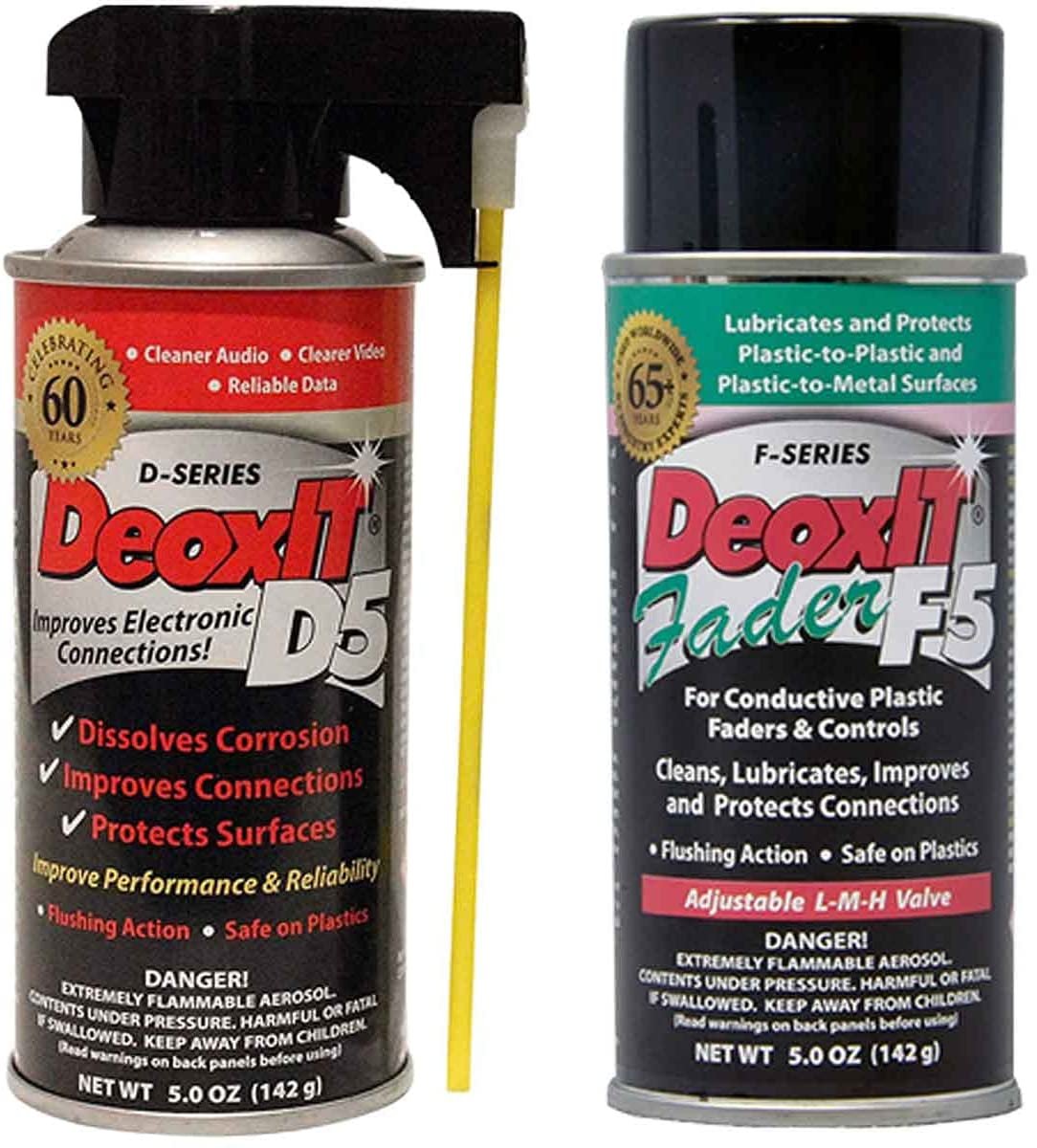 CAIG Laboratories, DeoxIT D5S6 Contact Cleaner + F5S-H6 FaderLube Bundle