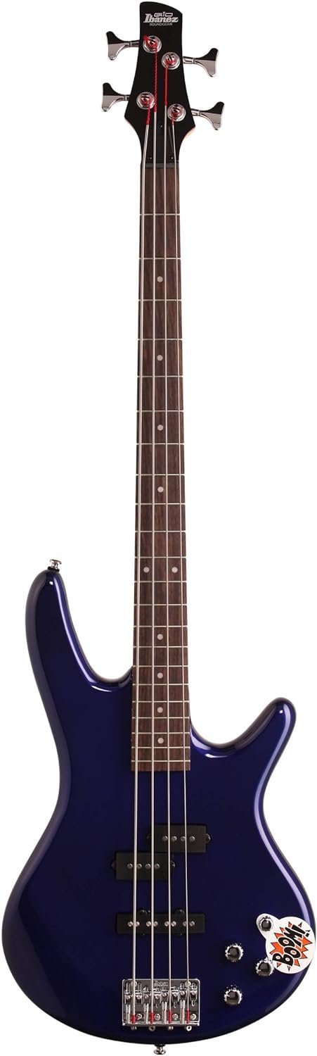 Ibanez 4 String Bass Guitar, Right Handed, Jewel Blue (GSR200JB),34 inches
