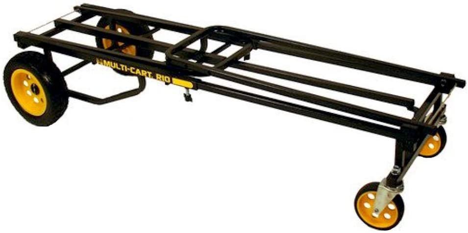 Rock-N-Roller R10RT (Max) 8-in-1 Folding Multi-Cart/Hand Truck/Dolly/Platform Cart/34" to 52" Telescoping Frame/500 lbs. Load Capacity, Black