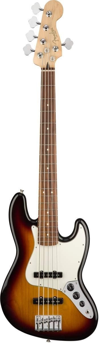 Fender Player 5-String Jazz Bass, 3-Color Sunburst, Pau Ferro Fingerboard
