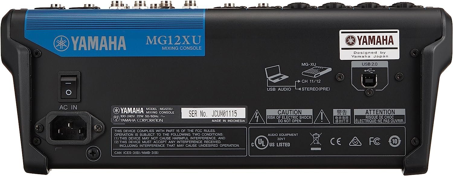 Yamaha MG12XU 12 Input 4 Bus Mixer with Effects