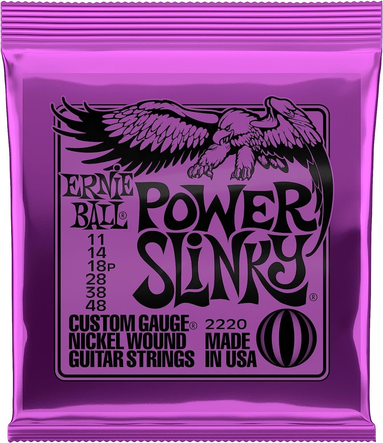 Ernie Ball Power Slinky Nickel Wound Electric Guitar Strings - 11-48 Gauge