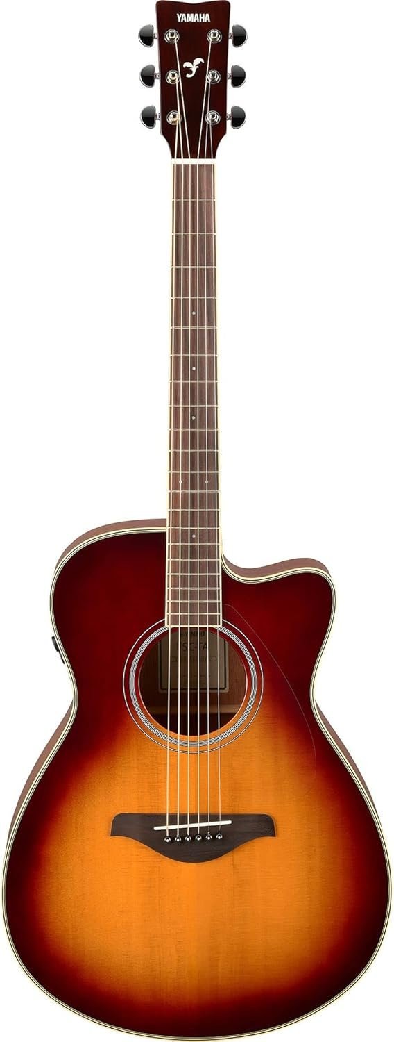 Yamaha FGC-TA Concert Cutaway Transacoustic Guitar w/ Chorus and Reverb Brown Sunburst