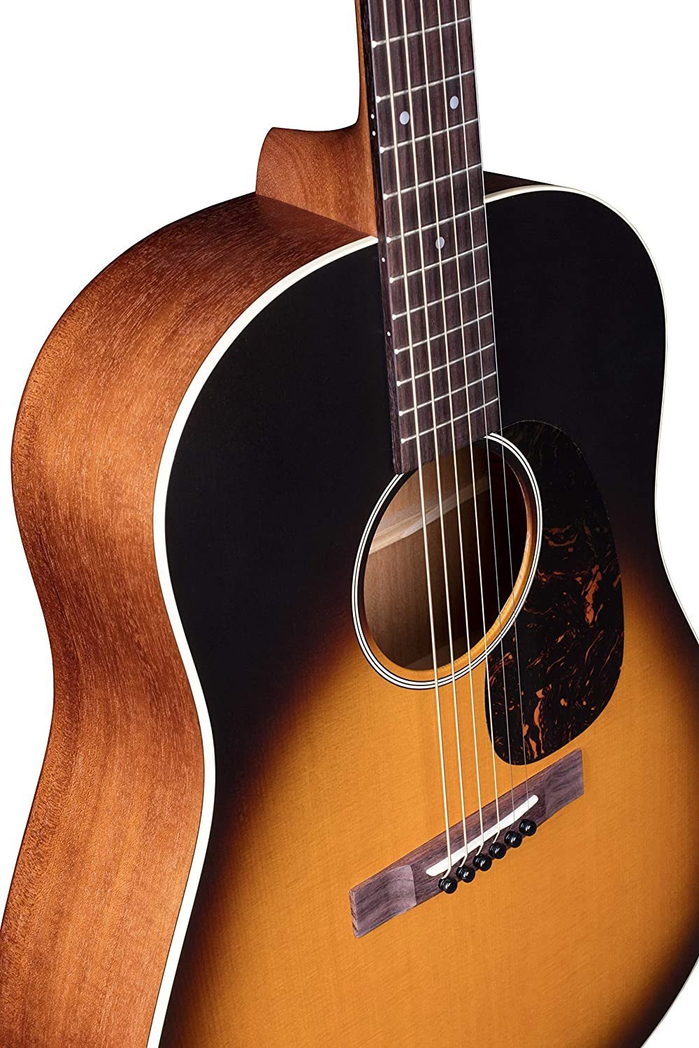 Martin Guitar DSS-17 Acoustic Guitar with Soft-Shell Case, Sitka Spruce and Mahogany Construction, Satin Finish, 000-14 Fret Slope Shoulder, and Modified Low Oval Neck Shape, Whiskey Sunset