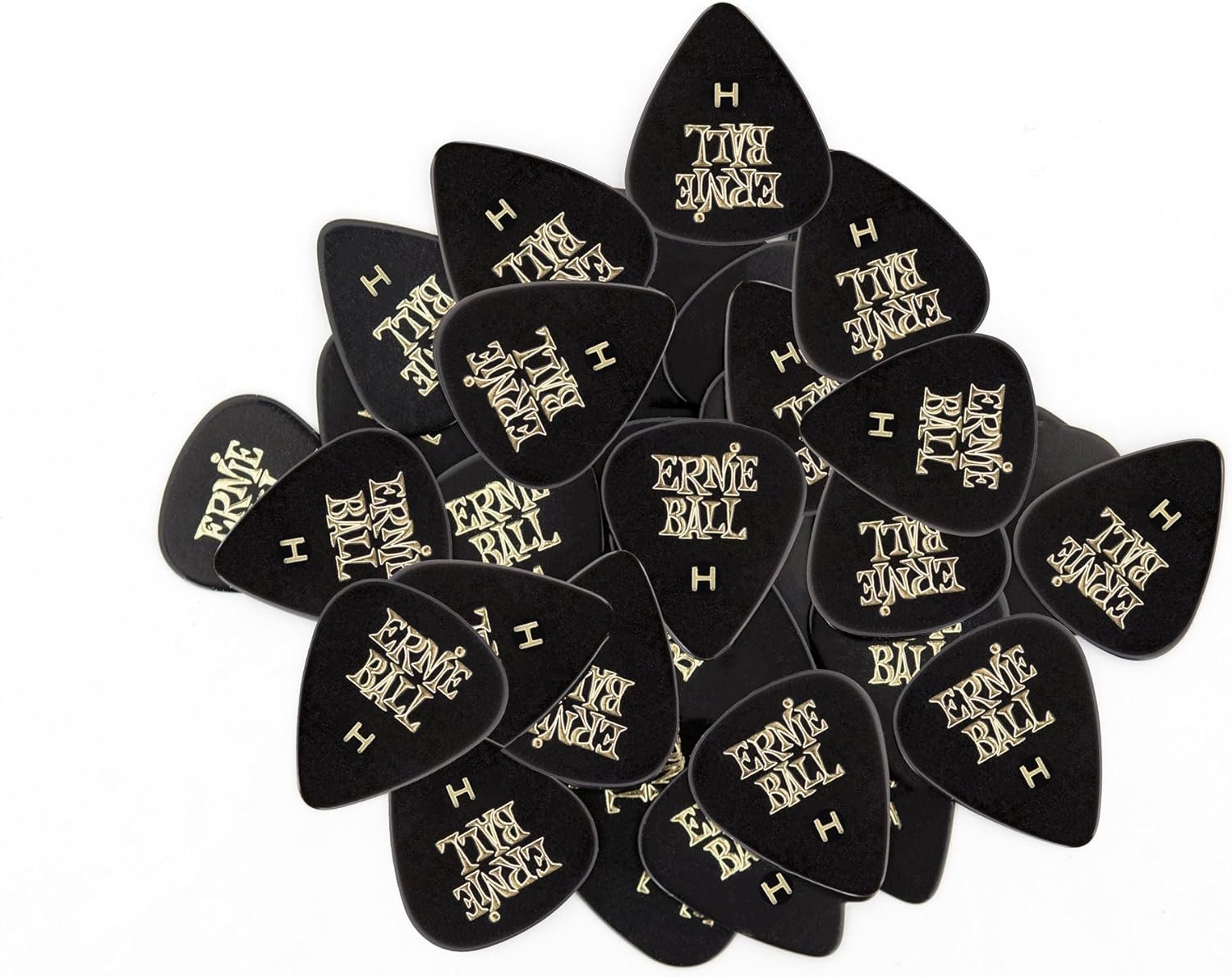 Ernie Ball Guitar Picks, Heavy, Black, 144-pack (P09124)