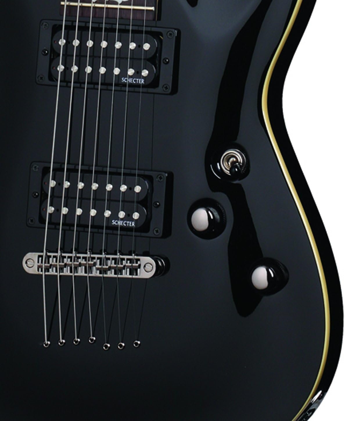 Schecter OMEN-7 7-String Electric Guitar, Black