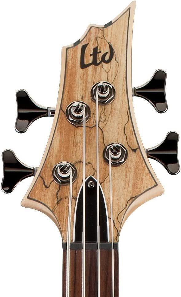 ESP LTD B-204SM Spalted Maple Bass Guitar, Natural Satin
