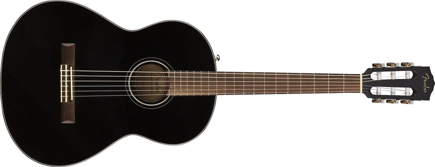 Fender CN-60S Nylon Acoustic Guitar, Walnut Fingerboard, Black