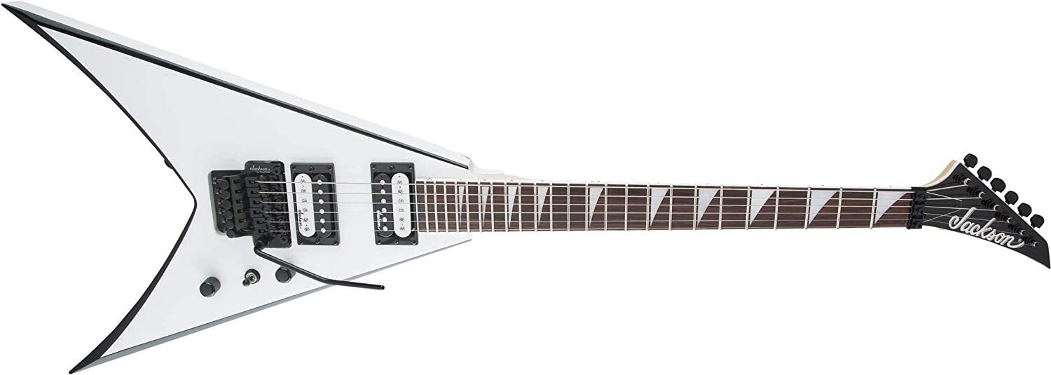 Jackson JS Series King V JS32, Amaranth Fingerboard, White with Black Bevels Electric Guitar