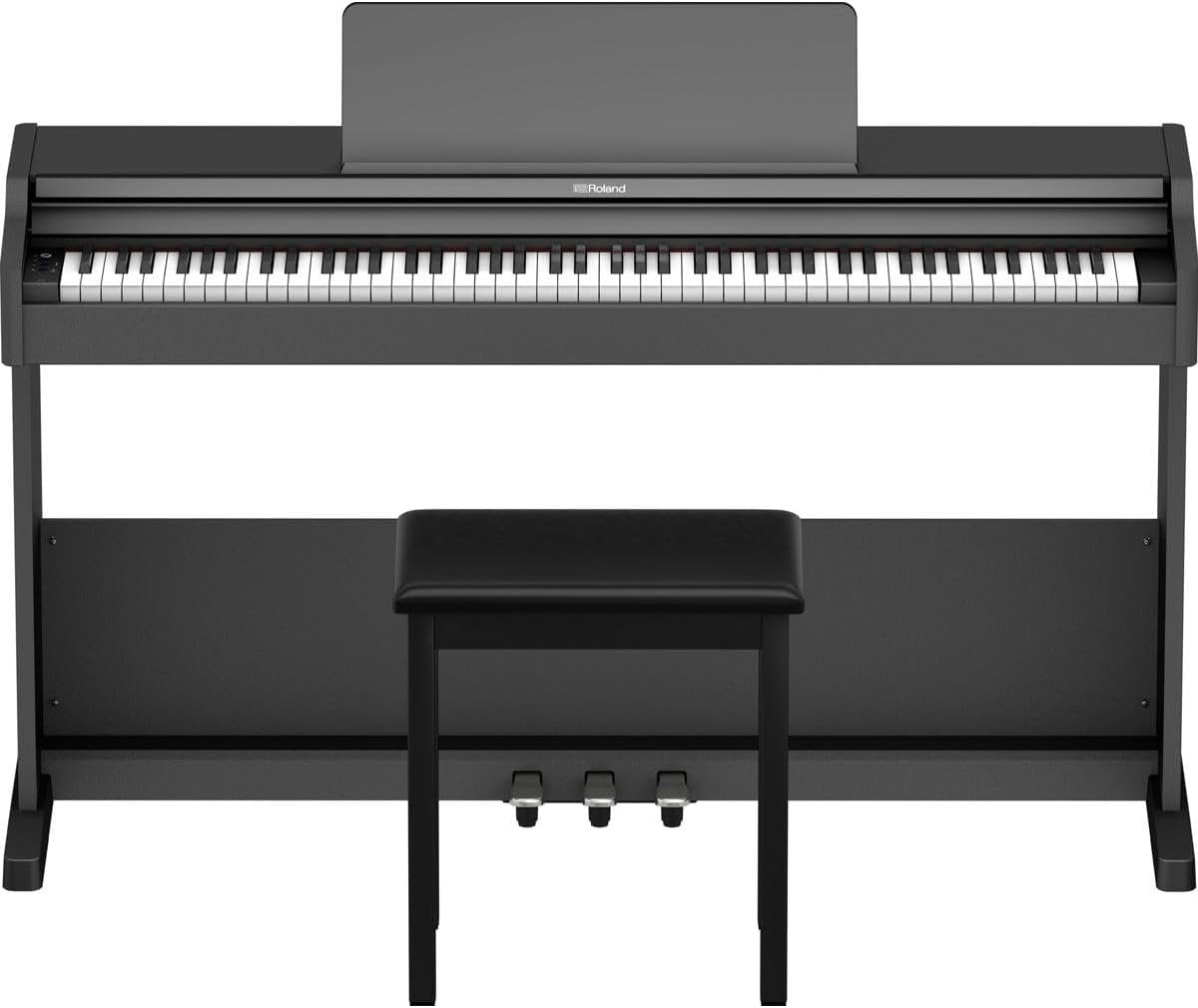 Roland RP107 Digital Compact and Affordable Home Piano with Traditional Upright Styling | Perfect for Beginners |Onboard Bluetooth & More,Black