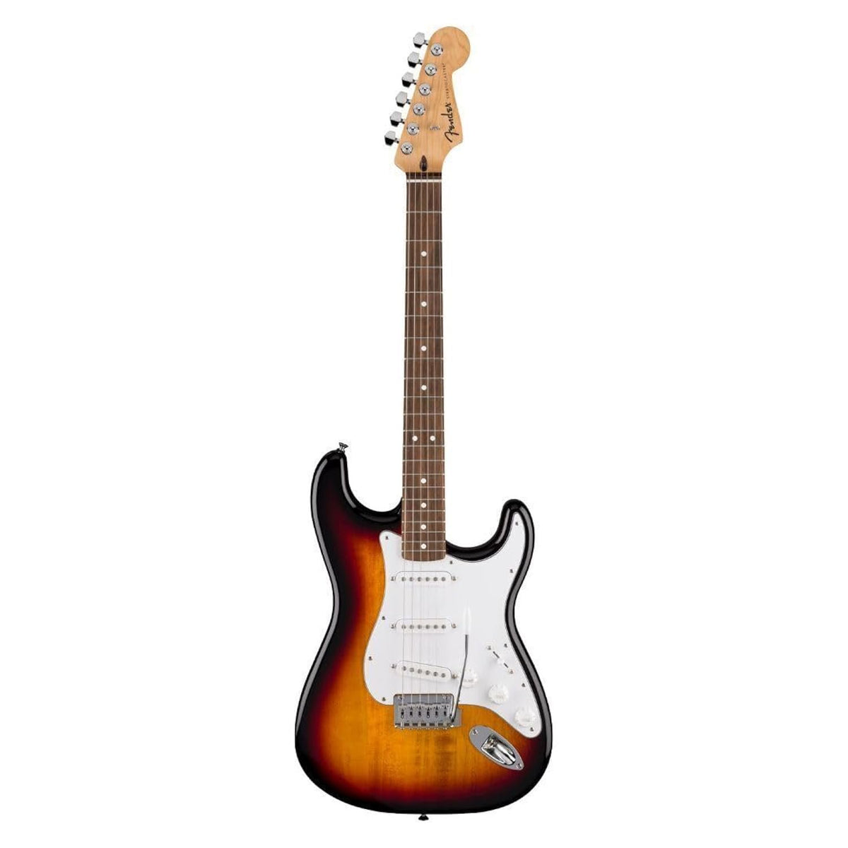 Fender Standard Stratocaster, Laurel Fingerboard, White Pickguard, 3-Color Sunburst