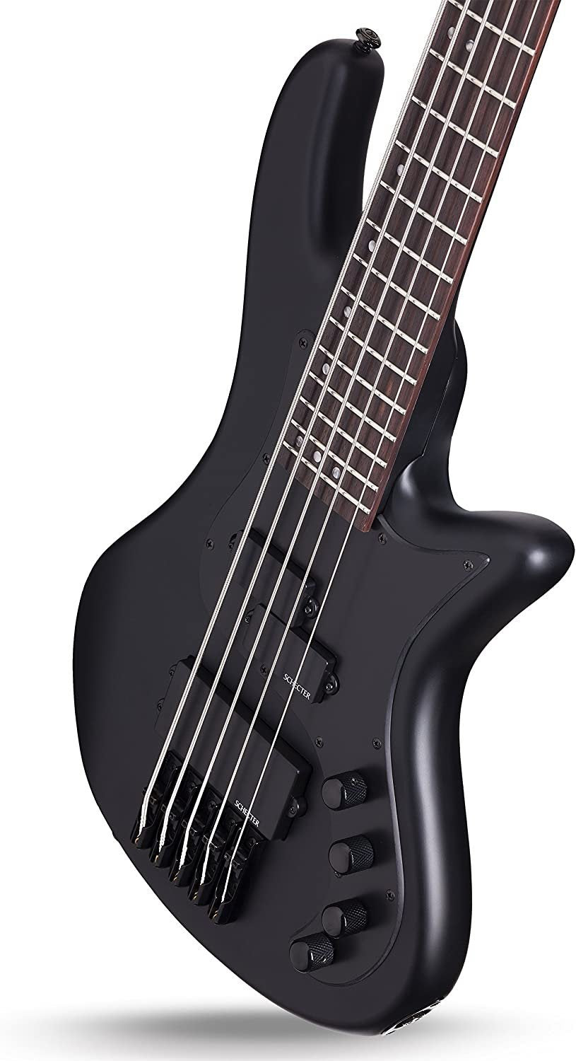 Schecter 2523 5-String Bass Guitar, Satin Black