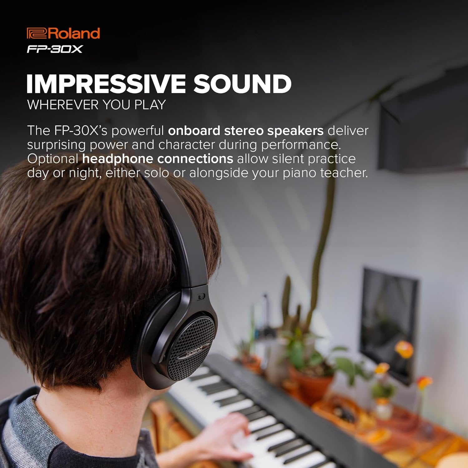 Roland FP-30X | Slim & Stylish 88-Note Digital Piano | Rich Tone & Authentic Ivory-Feel | Built-In Powerful Amplifier & Stereo Speakers | Onboard Sounds | Bluetooth & MIDI Connectivity | Black