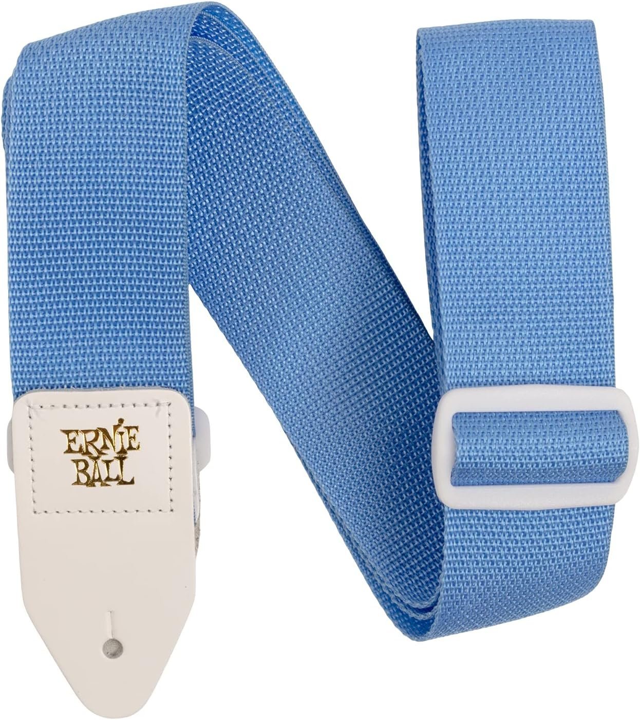 Ernie Ball Polypro Guitar Strap, Soft Blue with White (P05348)