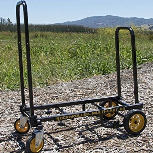 Rock-N-Roller R2RT (Micro) 8-in-1 Folding Multi-Cart/Hand Truck/Dolly/Platform Cart/26" to 39" Telescoping Frame/350 lbs. Load Capacity, Black