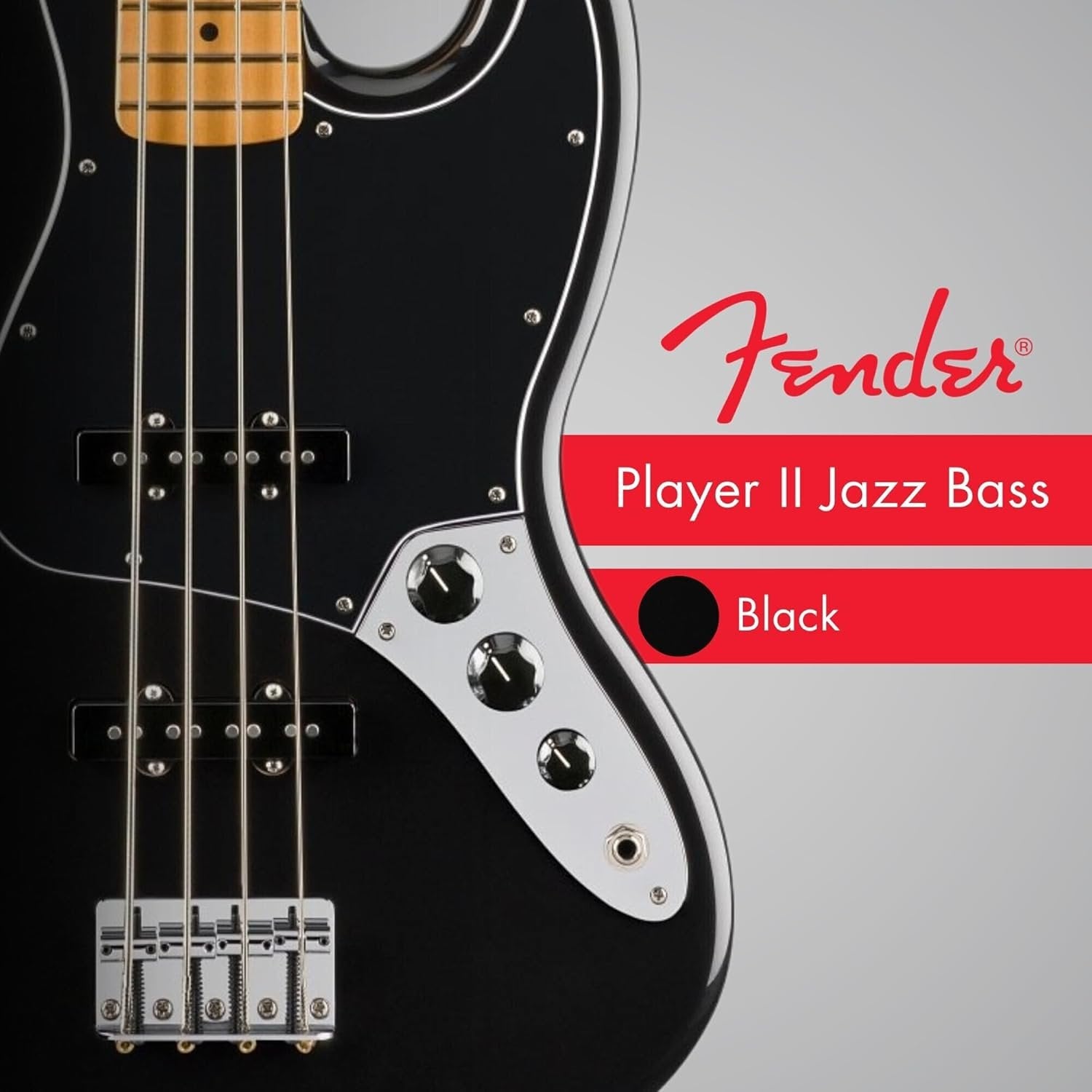 Fender Player II Jazz Bass - Black with Maple Fingerboard
