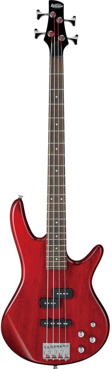 Ibanez GSR 4 String Bass Guitar, Right Handed, Transparent Red (GSR200TR)