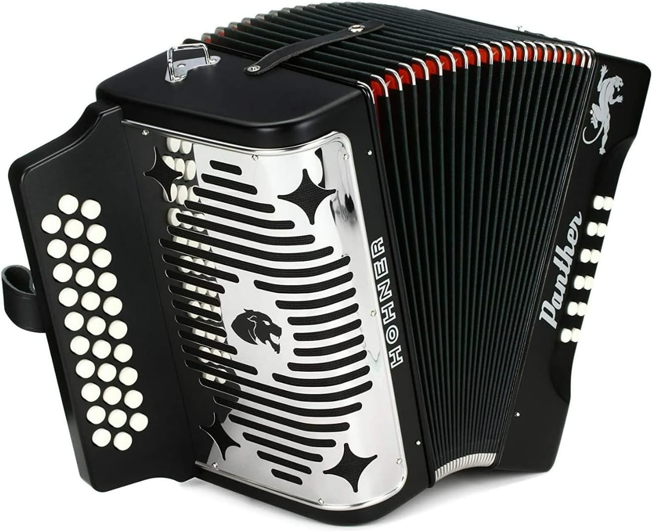 Hohner Accordions Panther 3-Row Diatonic Accordion (Black)
