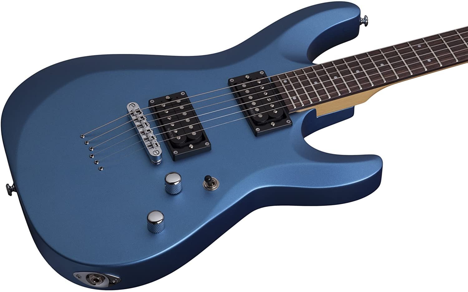 Schecter 431 C-6 Deluxe Solid-Body Electric Guitar, Satin Metallic Light Blue