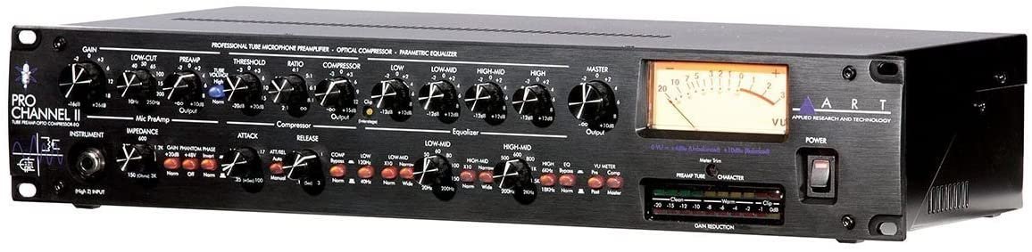 ART Pro Channel II Microphone Preamp/Compressor/EQ Professional Tube Based Selectable VU Metering