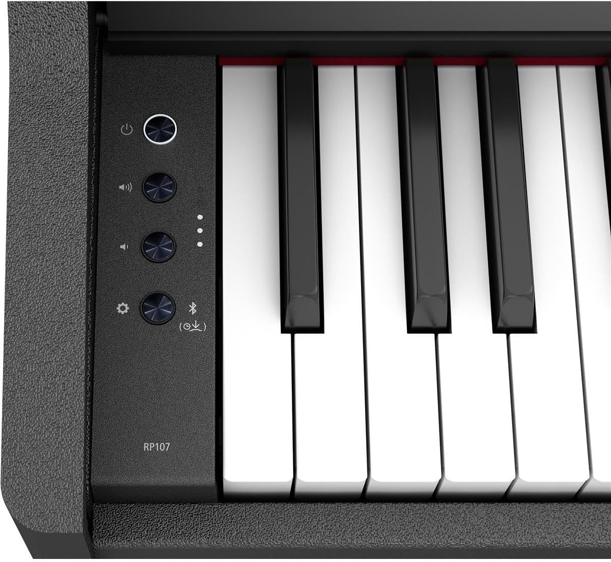 Roland RP107 Digital Compact and Affordable Home Piano with Traditional Upright Styling | Perfect for Beginners |Onboard Bluetooth & More,Black