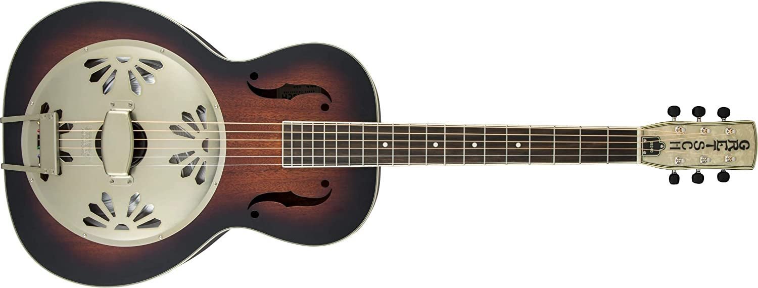 Gretsch G9240 Alligator Mahogany Round Neck Resonator - 2-Color Sunburst, Padauk Fingerboard