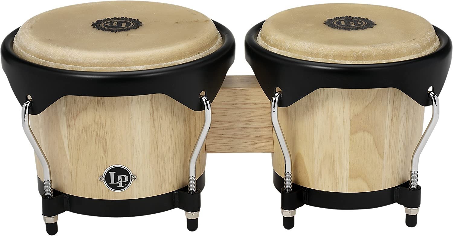 Latin Percussion LP601NY-AW LP City Wood Bongos - Natural 7-inch