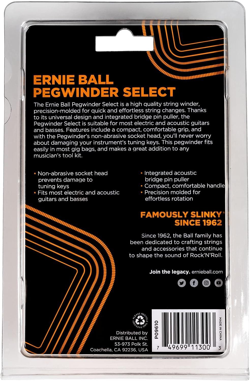 Ernie Ball Pegwinder Select Guitar String Winder