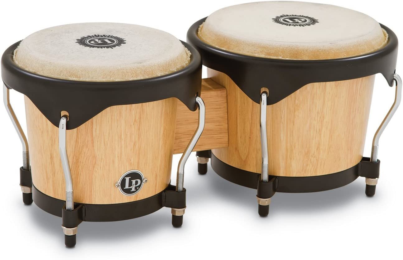 Latin Percussion LP601NY-AW LP City Wood Bongos - Natural 7-inch